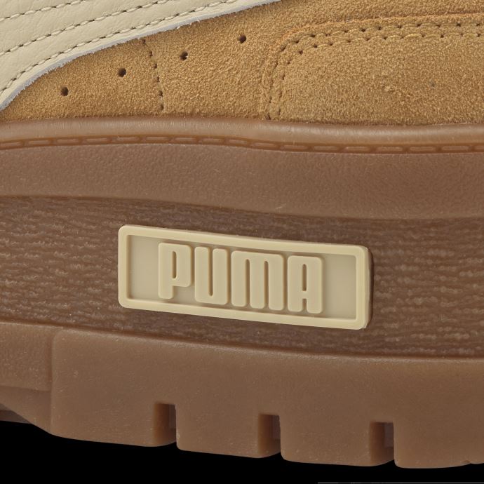 Baskets Puma Canada Desert Tan Mayze Compensées En Suède Pour Femmes
