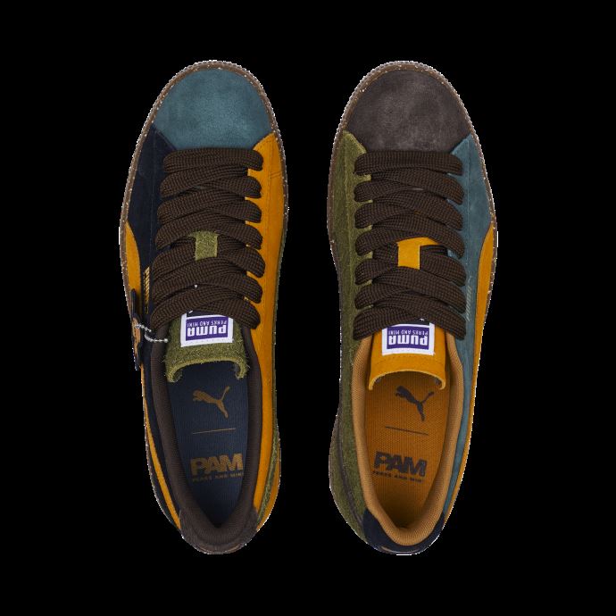 Baskets Puma Canada X Perks And Mini Suede Vtg Chocolat-olive-orange-vert
