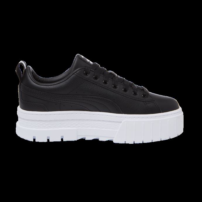 Baskets Irisées En Cuir Mayze Puma Canada Noir-noir-blanc
