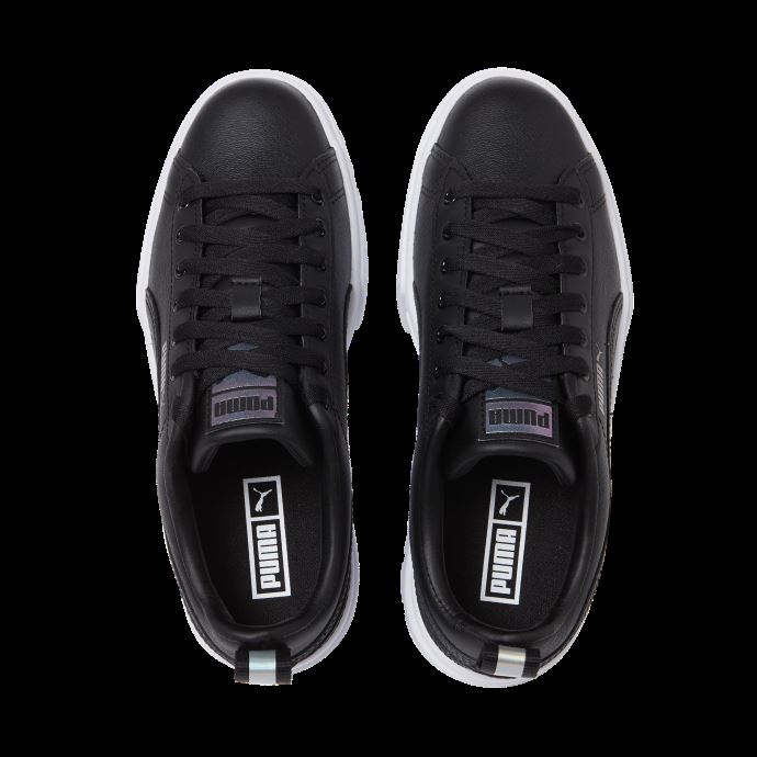 Baskets Irisées En Cuir Mayze Puma Canada Noir-noir-blanc
