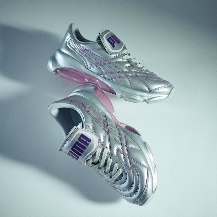 Puma Canada X Dua Lipa Cell Dome King Ml Baskets Femme Argent-byzance-rose Dame
