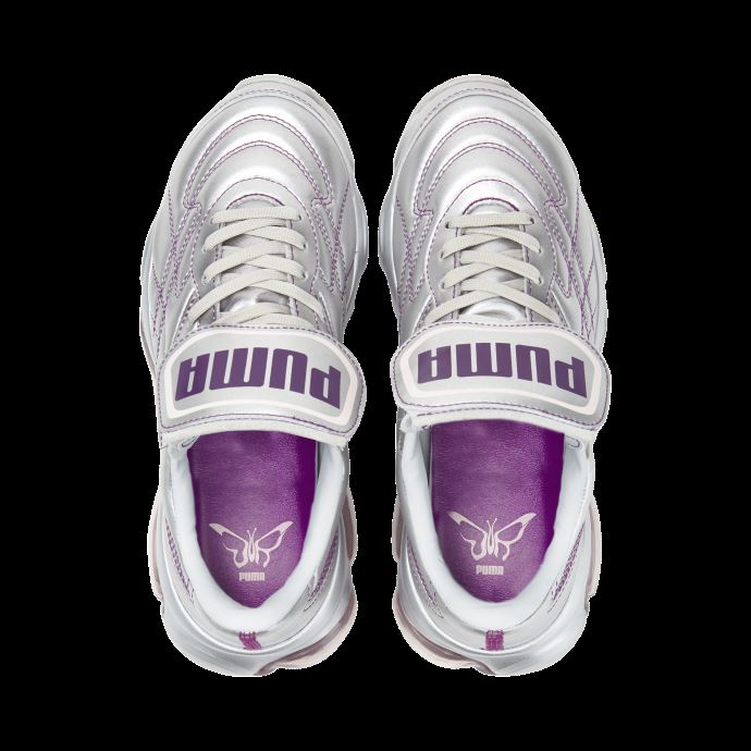 Puma Canada X Dua Lipa Cell Dome King Baskets Métalliques Pour Femmes Argent-byzance-rose Dame
