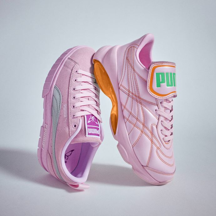Baskets Puma Canada X Dua Lipa Cell Dome King Metallic Femmes Rose Lady-carrot-irish Green
