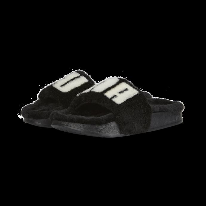 Claquettes Pour Femmes Leadcat 2.0 Fuzz Puma Canada Noir-blanc
