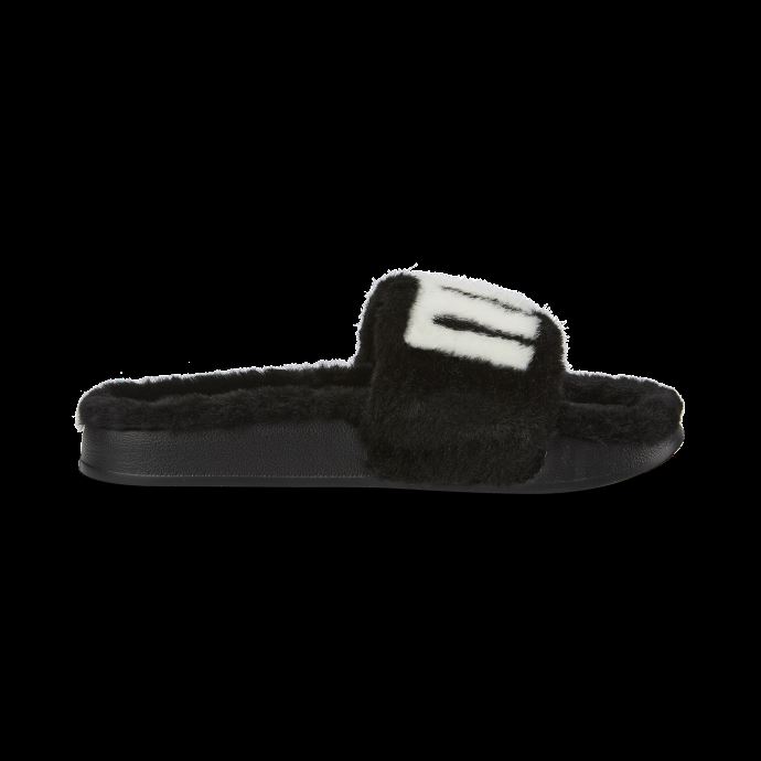 Claquettes Pour Femmes Leadcat 2.0 Fuzz Puma Canada Noir-blanc
