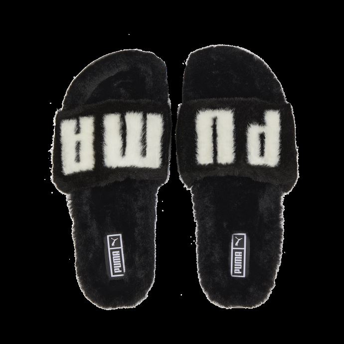 Claquettes Pour Femmes Leadcat 2.0 Fuzz Puma Canada Noir-blanc
