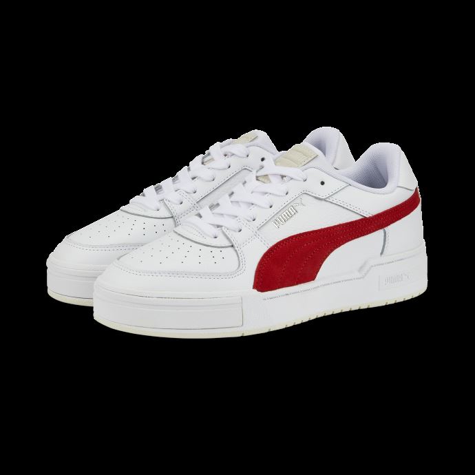Baskets Ca Pro Fs En Suède Blanc-rouge Brûlé Puma Canada