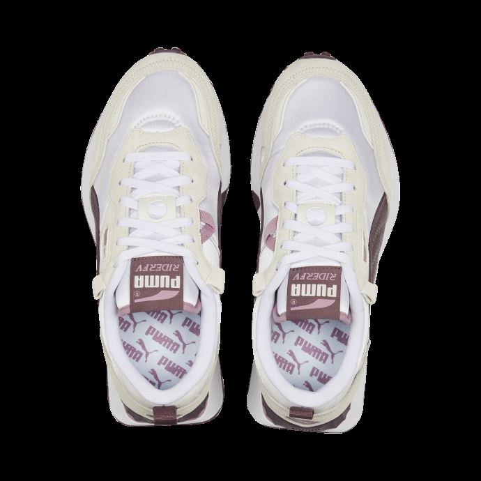 Marshmallow-dusty Plum Puma Canada Rider Fv Baskets Souples Femmes
