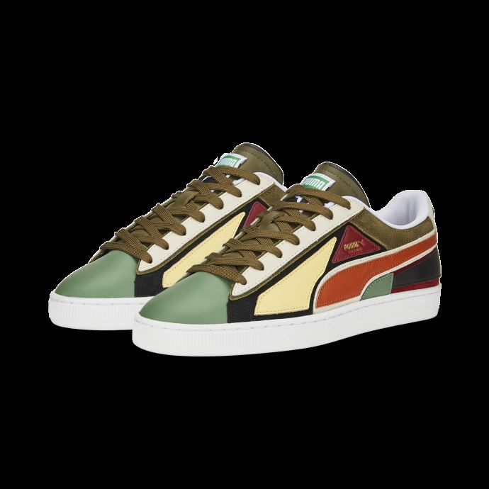 Baskets Superposées En Daim Châtaignier-olive Forêt Puma Canada