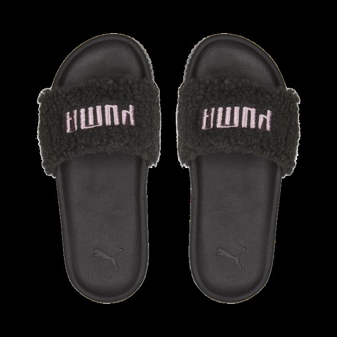 Puma Canada Sandales Sherpa à Plateforme Femmes Noir-or Rose
