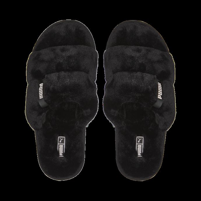 Chaussons Fluff Solo Pour Femmes Black-island Pink Puma Canada
