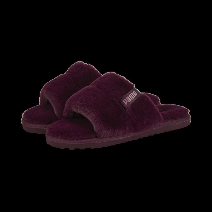 Chaussons Puma Canada Fluff Solo Pour Femmes Aubergine-dusty Orchid