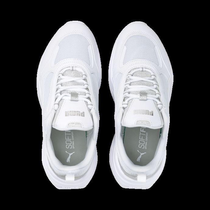 Baskets Cassia En Détresse Femmes Blanc-blanc-argent Puma Canada
