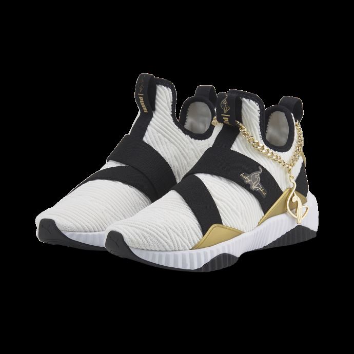 Puma Canada X Baby Phat Defy Mid Chaussures D'entrainement Femme Blanc-noir