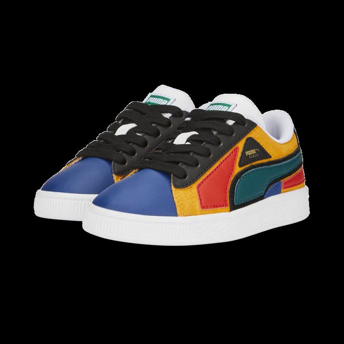 Superpositions De Suède Chaussures Pour Petits Enfants Blazing Blue-varsity Green-white Puma Canada
