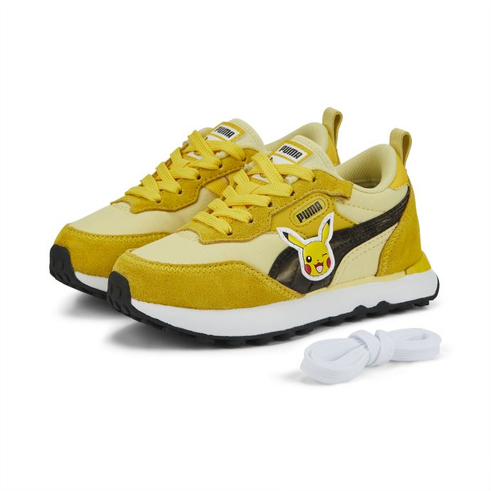 Puma Canada X Pokémon Rider Fv Pikachu Chaussures Pour Petits Enfants Blanc-jaune Empire