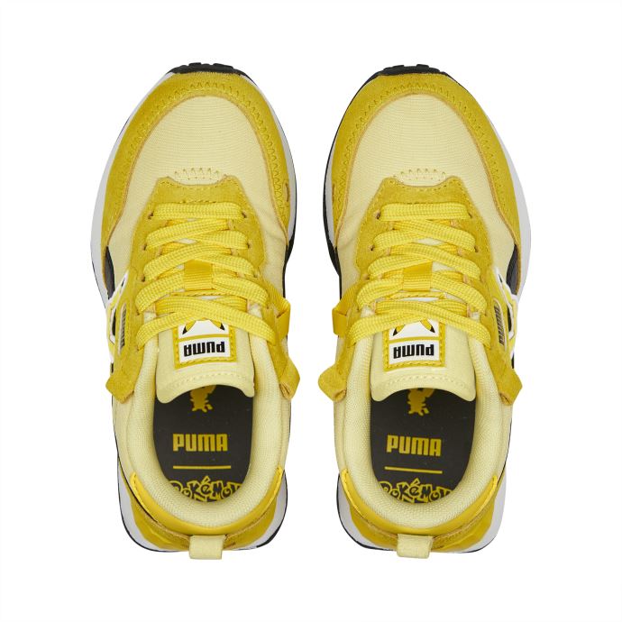 Puma Canada X Pokémon Rider Fv Pikachu Chaussures Pour Petits Enfants Blanc-jaune Empire
