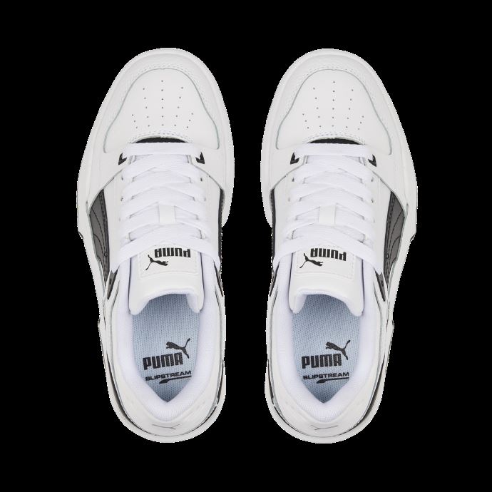 Baskets En Cuir Slipstream Pour Jeunes Blanc-noir Puma Canada
