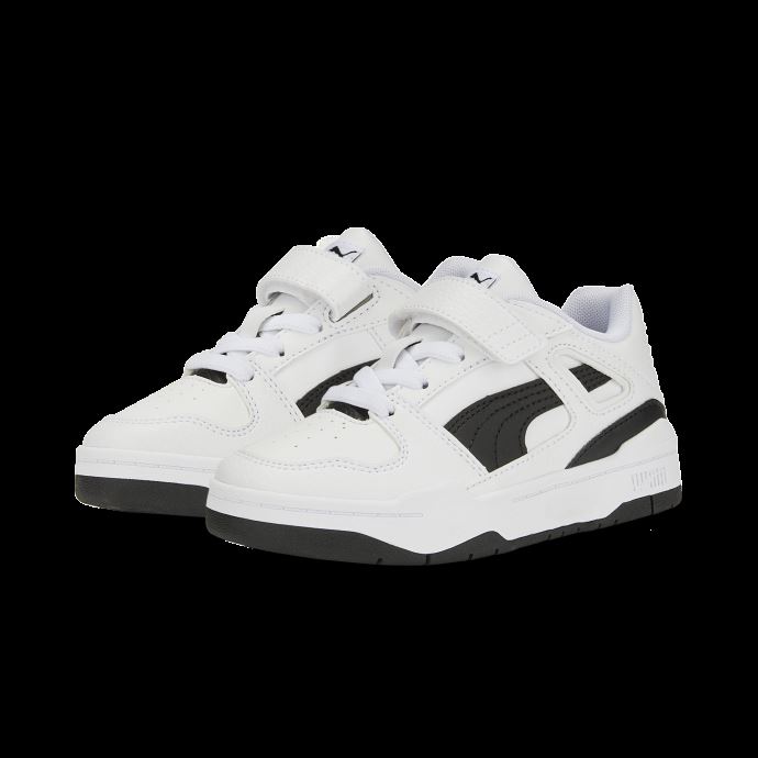 Baskets Enfant Puma Canada Slipstream Cuir Fermeture Alternative Blanc-noir