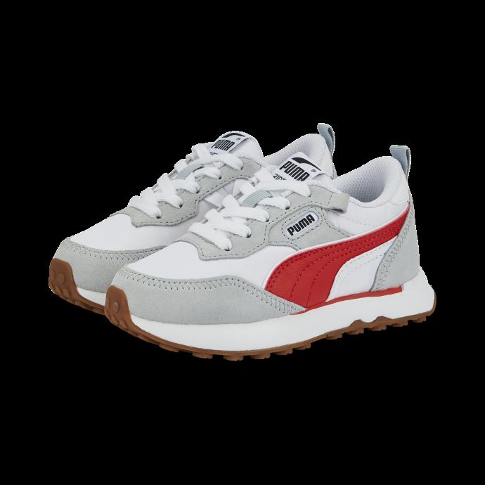 Puma Canada Baskets Rider Fv Essentials Blanc-platine Gris Enfant