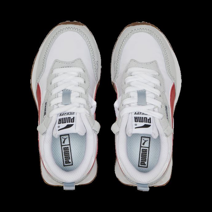 Puma Canada Baskets Rider Fv Essentials Blanc-platine Gris Enfant
