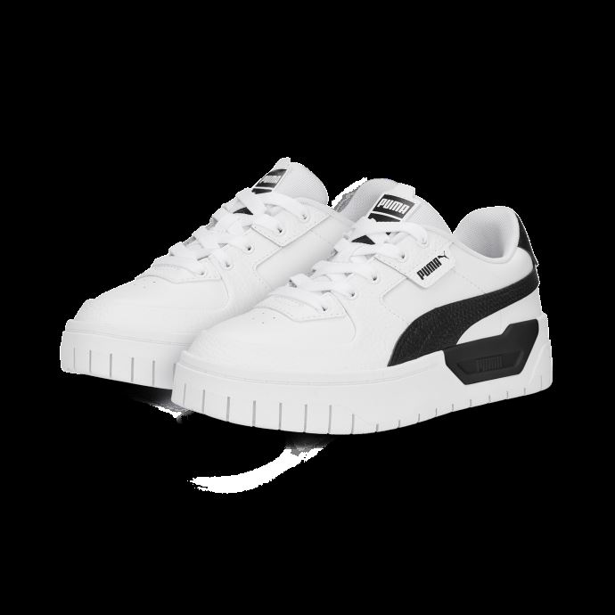 Baskets En Cuir Cali Dream Grand Enfant Blanc-noir-blanc Puma Canada