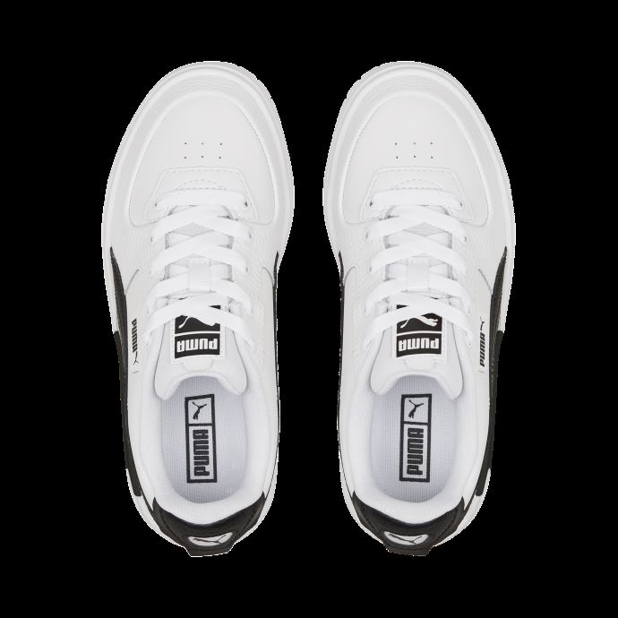Baskets En Cuir Cali Dream Grand Enfant Blanc-noir-blanc Puma Canada
