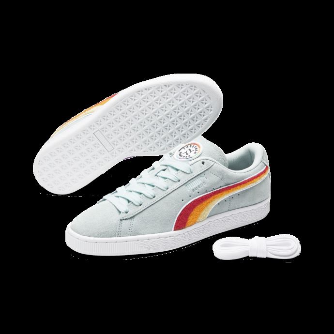 Baskets Classic Pride En Daim Puma Canada Light Aqua-blanc