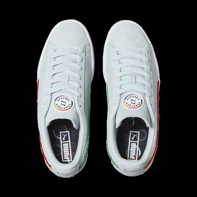 Baskets Classic Pride En Daim Puma Canada Light Aqua-blanc
