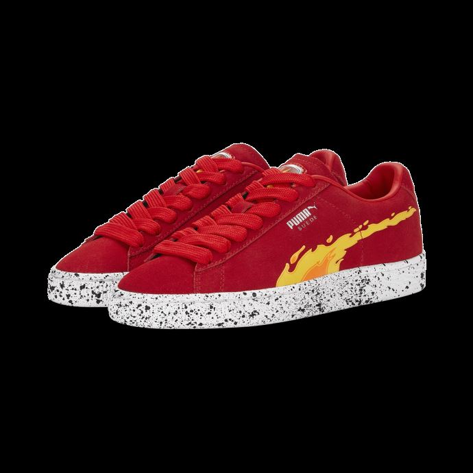 Puma Canada X Paw Patrouille Daim Baskets Jeunesse Haut Risque Rouge-blanc