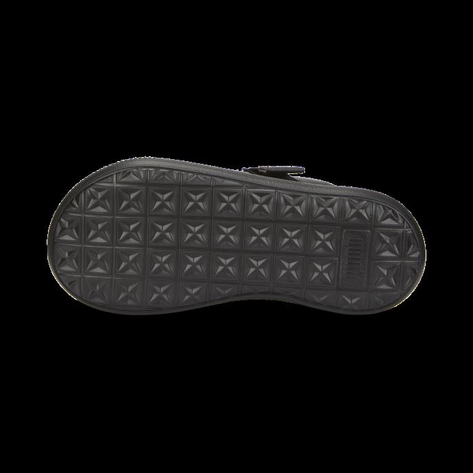 Puma Canada Mules En Cuir Pour Femmes Mayu En Daim Noir-noir-argent
