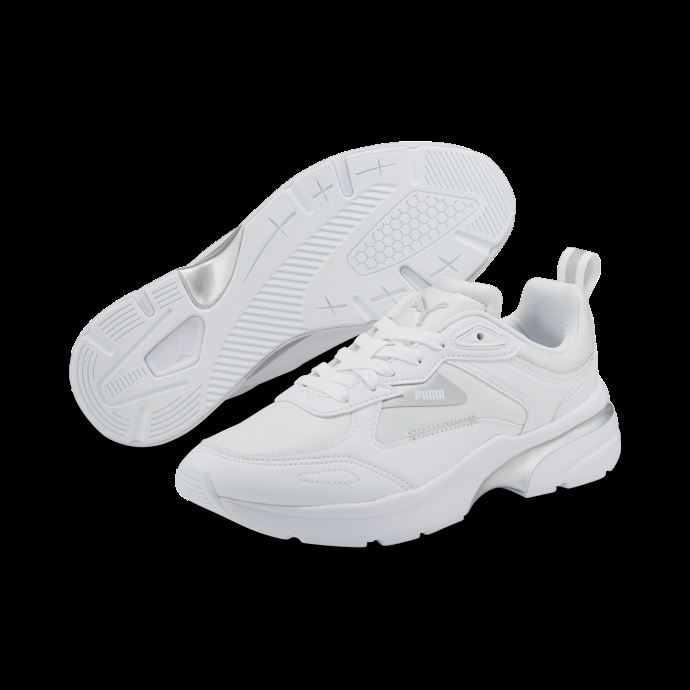 Baskets Fs Runner Métallisées Blanches Femmes Puma Canada