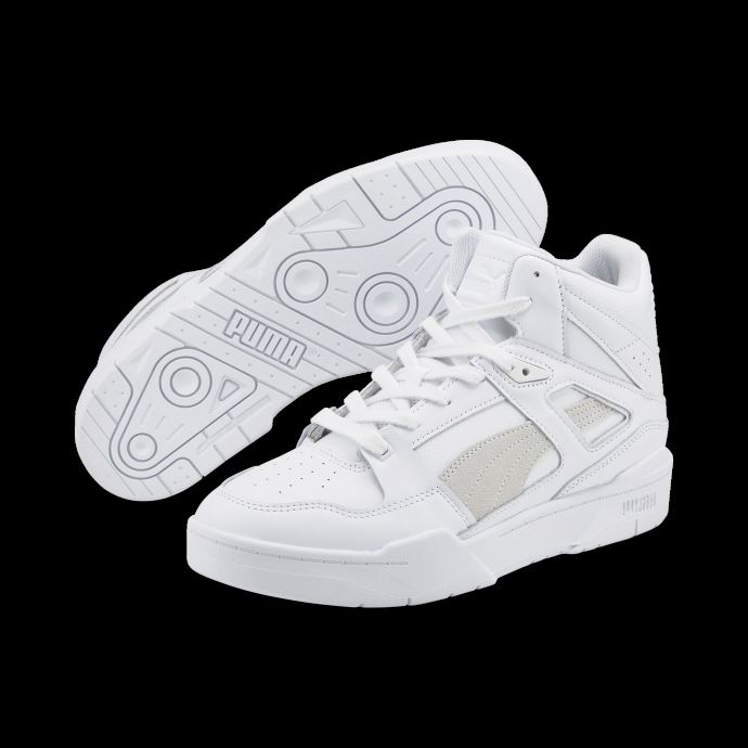 Puma Canada Slipstream Hi Baskets En Cuir Blanc-blanc