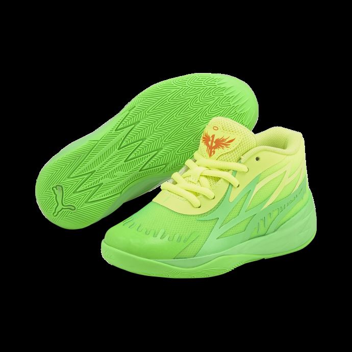 Puma Canada X Nickelodeon Slime Mb.02 Chaussures De Basket Enfant Lime Squeeze-fluo Green