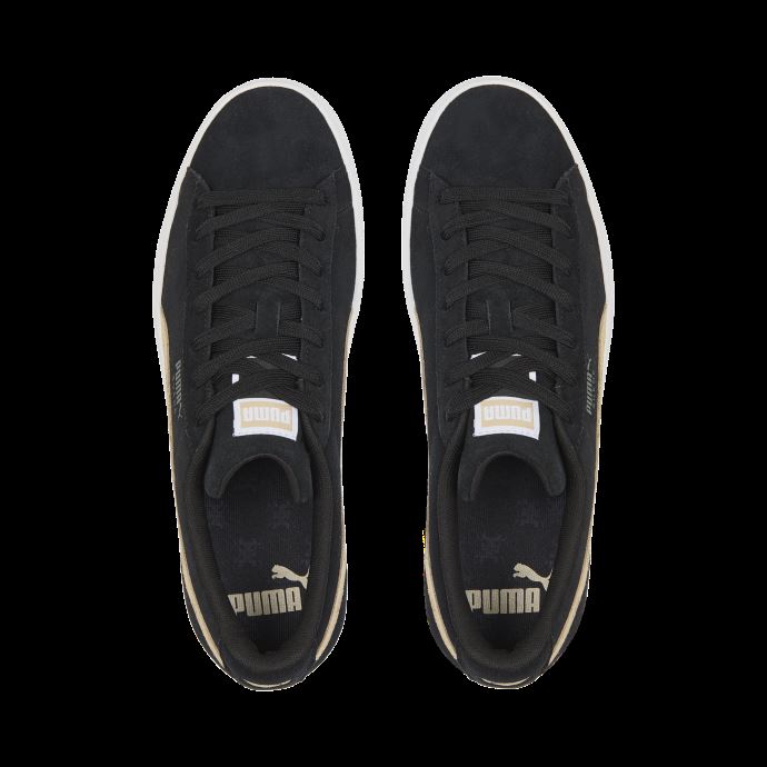 Puma Canada Baskets T7 En Daim Noir-sable Clair-blanc
