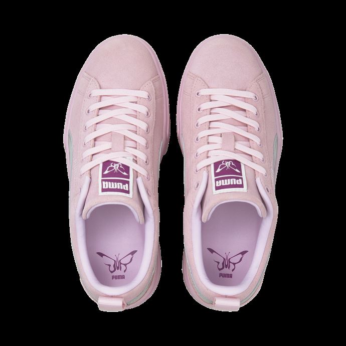 Baskets Puma Canada X Dua Lipa Mayze Daim Métallisé Femme Rose Dame-argent
