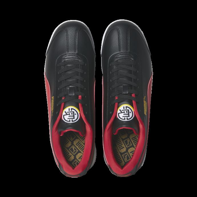 Puma Canada Noir-haut Risque Rouge-team Or Roma Country Baskets
