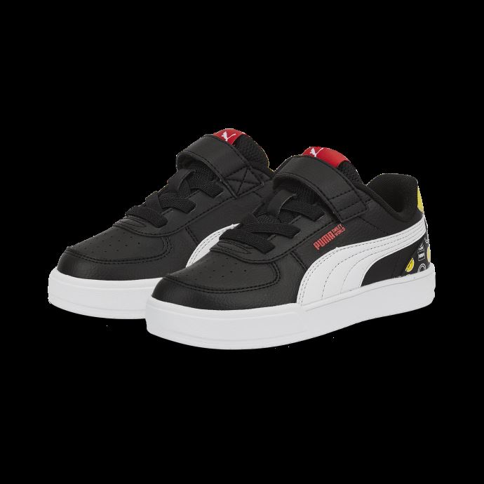 Puma Canada X Smileyworld Caven Alternative Closure Baskets Bébé Noir-blanc-vibrant Jaune-rouge