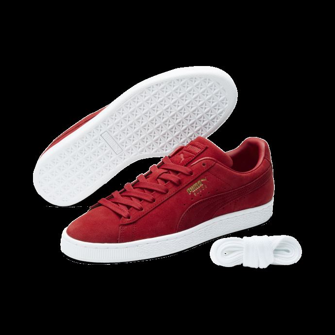 Baskets Homme En Daim Tons Classiques Puma Canada Tango Red -team Gold