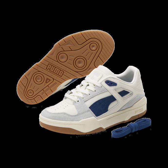 Puma Canada X Lauren London Slipstream Lo Baskets Pour Grands Enfants Vanille Ice-estate Bleu