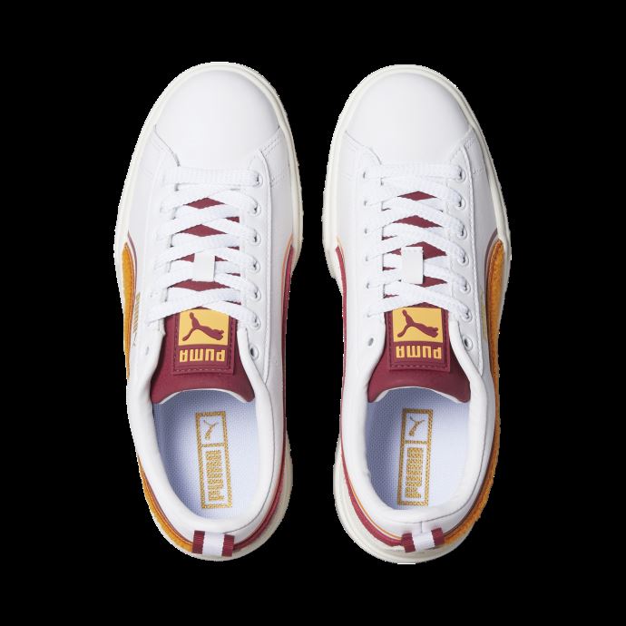 Baskets Puma Canada Mayze New Heritage Blanc-abricot-rouge Dahlia Pour Femmes
