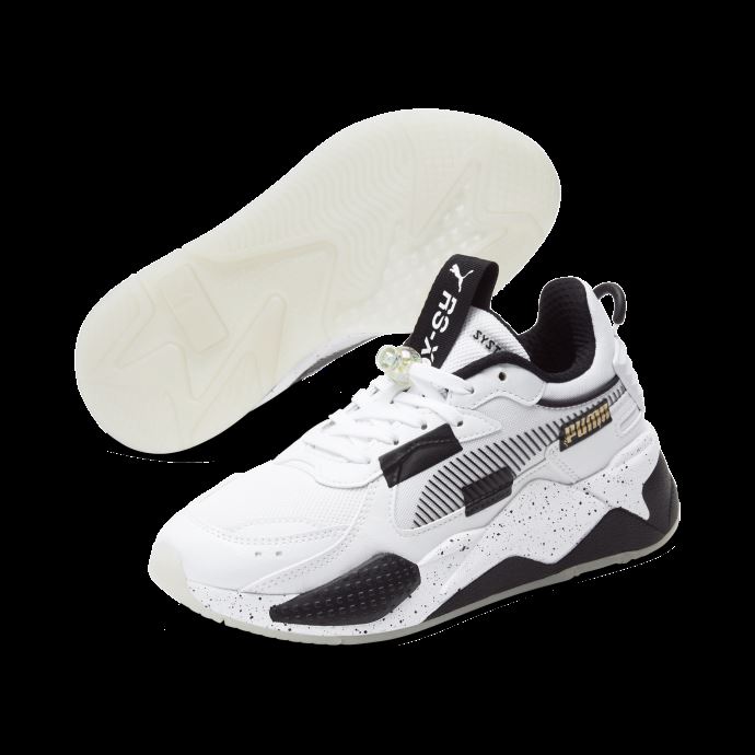 Rs-x Final Round Big Baskets Pour Enfants Puma Canada Blanc-noir