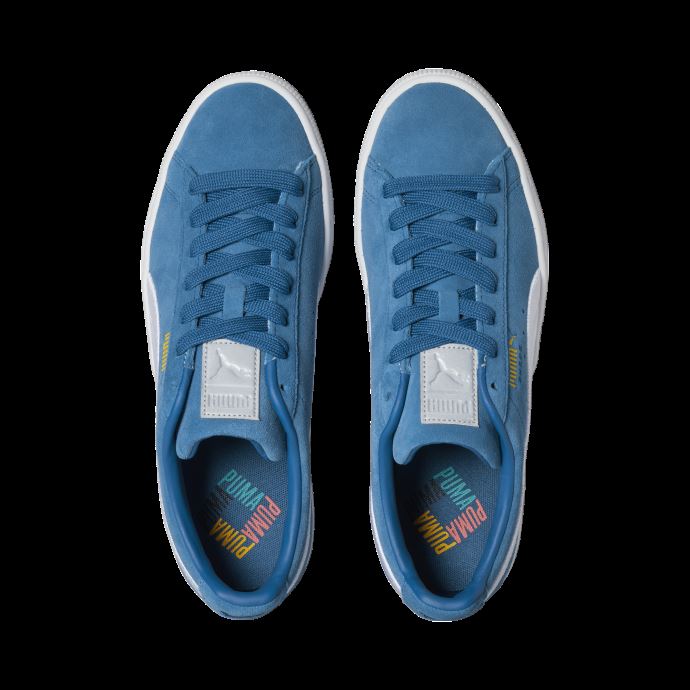 Sportswear By Puma Canada Baskets Classiques En Daim Lac Bleu-blanc
