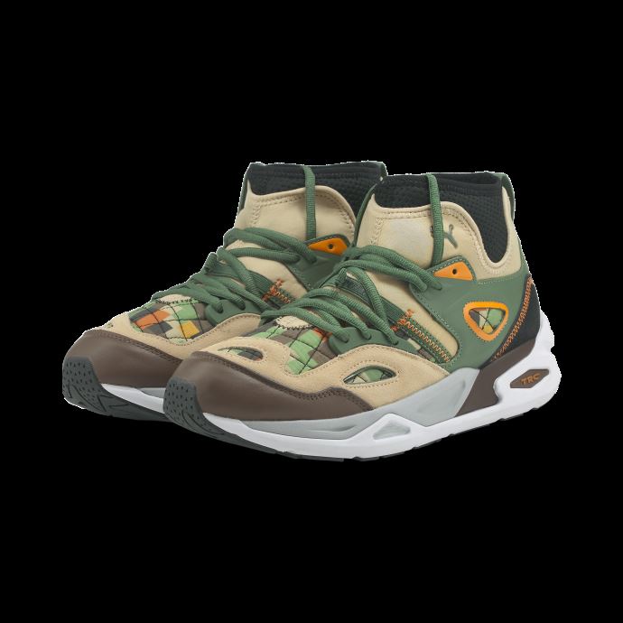Puma Canada X Black Fives Trc Blaze Mid Baskets Deep Forest-sand-chestnut