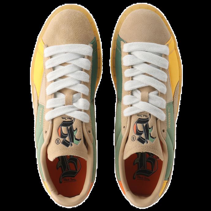 Baskets Puma Canada X Fives En Daim Vert Sable Clair
