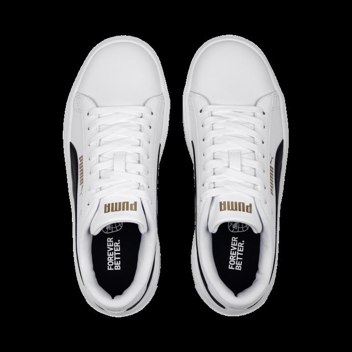 Baskets Smash Platform V3 Femmes Puma Canada Blanc-noir-or
