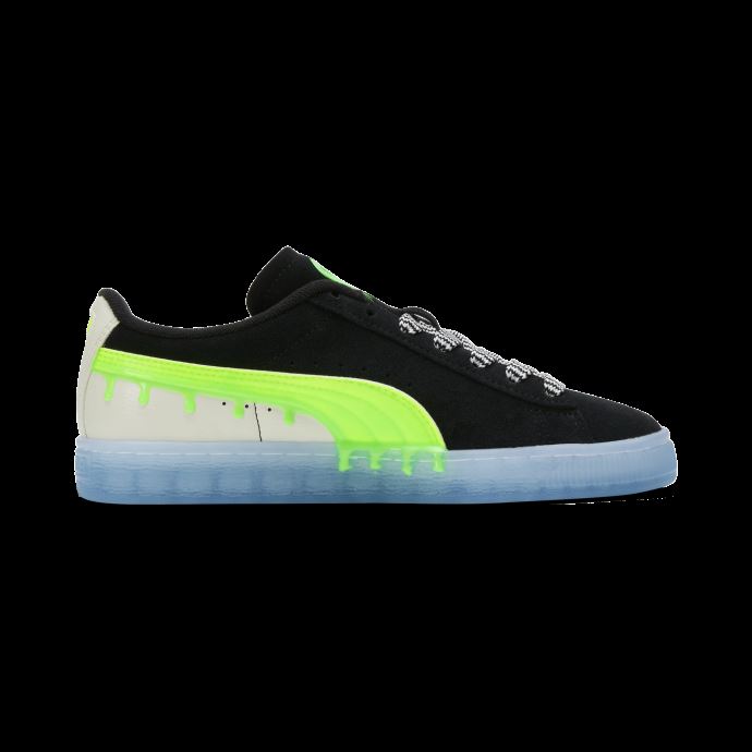 Baskets Puma Canada Slime En Daim Noir-vert Lime Pour Grands Enfants
