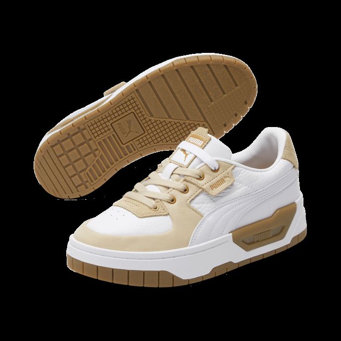 Baskets Puma Canada Cali Dream En Daim Brossé Pour Femme Blanc-sable Clair-tan Du Désert