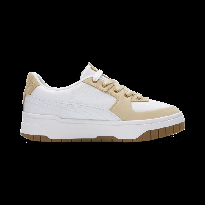 Baskets Puma Canada Cali Dream En Daim Brossé Pour Femme Blanc-sable Clair-tan Du Désert
