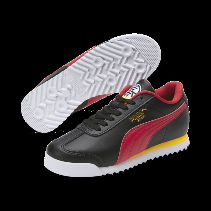 Baskets Puma Canada Roma Country Big Enfants Noir-rouge à Haut Risque-team Gold